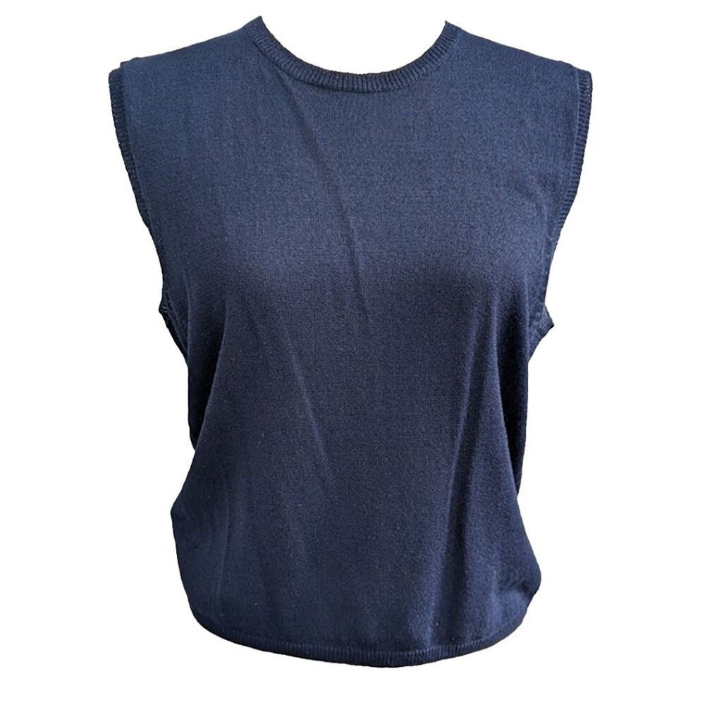 Vintage Cynthia Rowley Navy Blue Tank Large